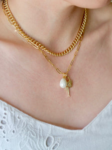 Pearl Padlock Necklace