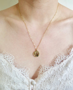 Gold Small Coin Necklace