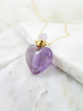 Load image into Gallery viewer, Crystal Vial Heart Necklace