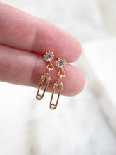 Load image into Gallery viewer, Safety Pin Dangle Earrings
