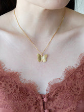 Load image into Gallery viewer, Gold Monarch Butterfly Necklace
