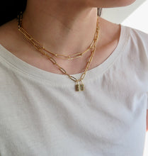 Load image into Gallery viewer, Lock Paperclip Chain Necklace