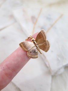Gold Monarch Butterfly Necklace