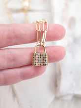 Load image into Gallery viewer, Lock Paperclip Chain Necklace
