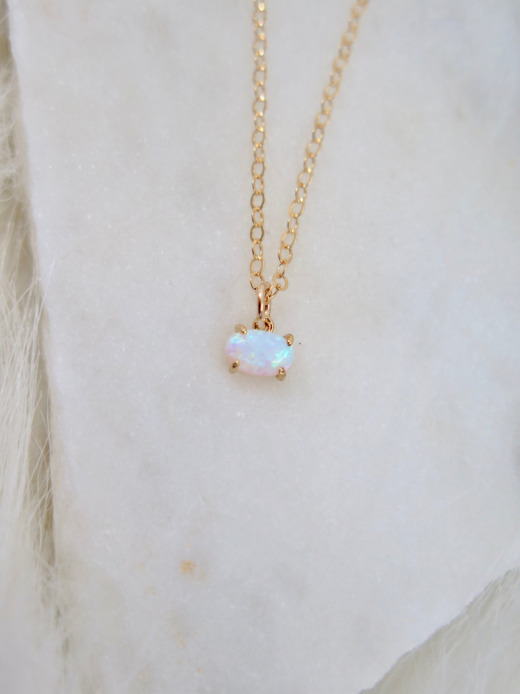 Tiny Opal necklace