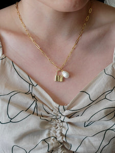 Padlock + Pearl Necklace