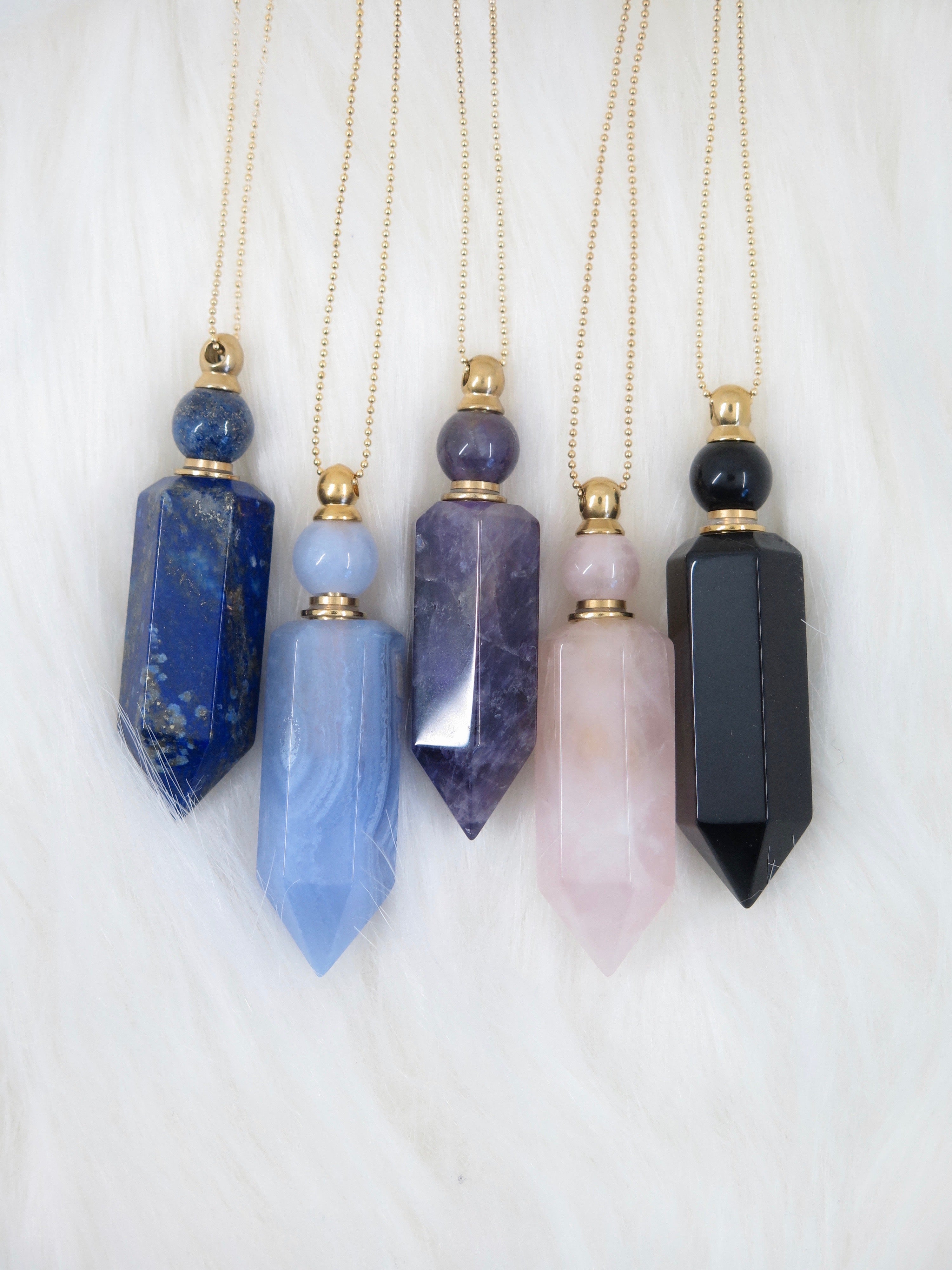 Crystal Vial Spike Necklace – MIKUKUMI