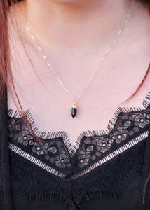 Black Onyx Spike Necklace