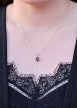 Load image into Gallery viewer, Black Druzy Oval Necklace
