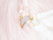 Load image into Gallery viewer, Moonstone Crescent Moon Necklace
