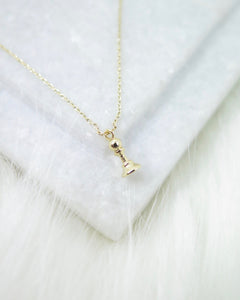 Gold Plated Tiny Chess Necklace