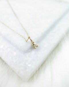 Gold Plated Tiny Eiffel Tower Necklace