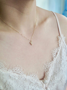 Tiny Gold Triangle Necklace