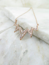Load image into Gallery viewer, CZ Rose Gold Spike Necklace
