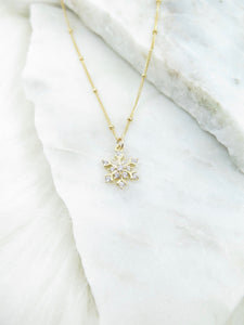 Gold Snowflake necklace