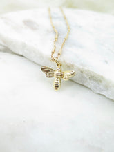 Load image into Gallery viewer, Gold Bee Necklace
