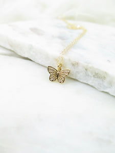 Tiny Butterfly Necklace