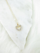 Load image into Gallery viewer, Gold CZ Heart Necklace
