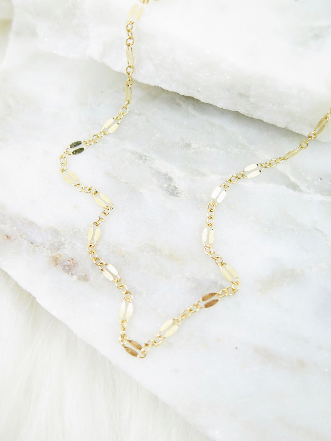 14K Gold Filled Dapped Sequin Chain