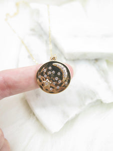 Starry Night Coin Necklace