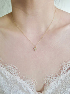 Tiny Gold Triangle Necklace