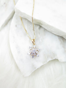 Gold Snowflake necklace