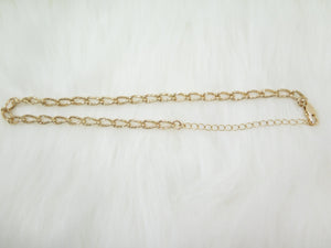 18K Gold Plated Curb Cuban Chain Necklace