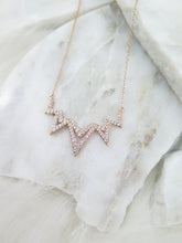 Load image into Gallery viewer, CZ Rose Gold Spike Necklace
