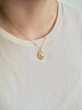 Load image into Gallery viewer, Gold Sun Pendant Necklace
