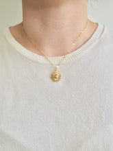 Load image into Gallery viewer, Gold Sun Pendant Necklace
