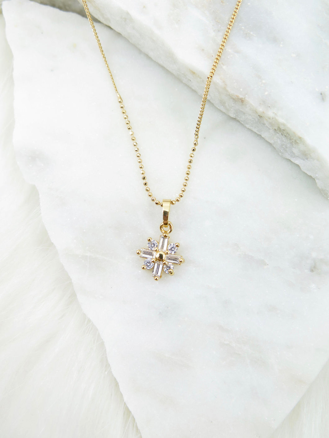Star Gold CZ Necklace
