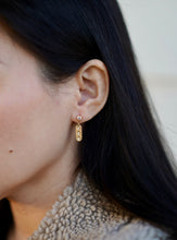 Load image into Gallery viewer, Moon + Star Dangle Earrings
