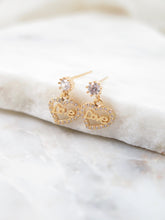 Load image into Gallery viewer, Love Gold Dangle Earrings
