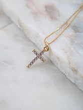 Load image into Gallery viewer, Dainty CZ Cross Necklace
