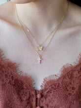 Load image into Gallery viewer, Dainty CZ Cross Necklace
