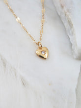 Load image into Gallery viewer, Heart CZ Gold Necklace

