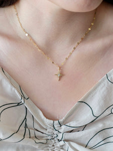 North Star CZ Gold Necklace