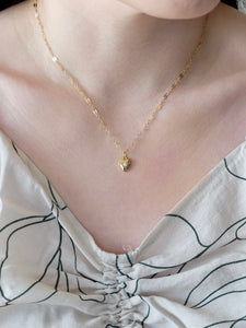 Heart CZ Gold Necklace