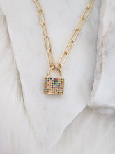 Load image into Gallery viewer, Lock Paperclip Chain Necklace
