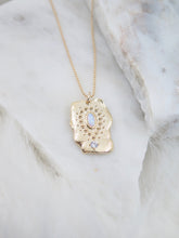 Load image into Gallery viewer, Square Opal Gold Necklace
