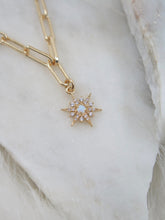 Load image into Gallery viewer, Opal Star Paperclip Chain Necklace
