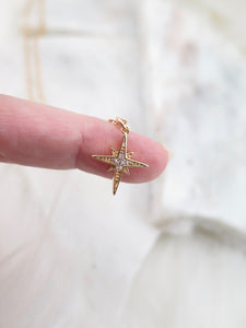North Star CZ Gold Necklace