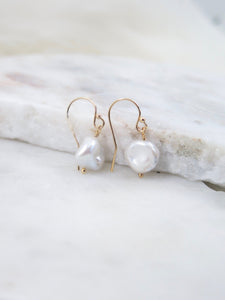 Tiny Pearl Dangle Earrings